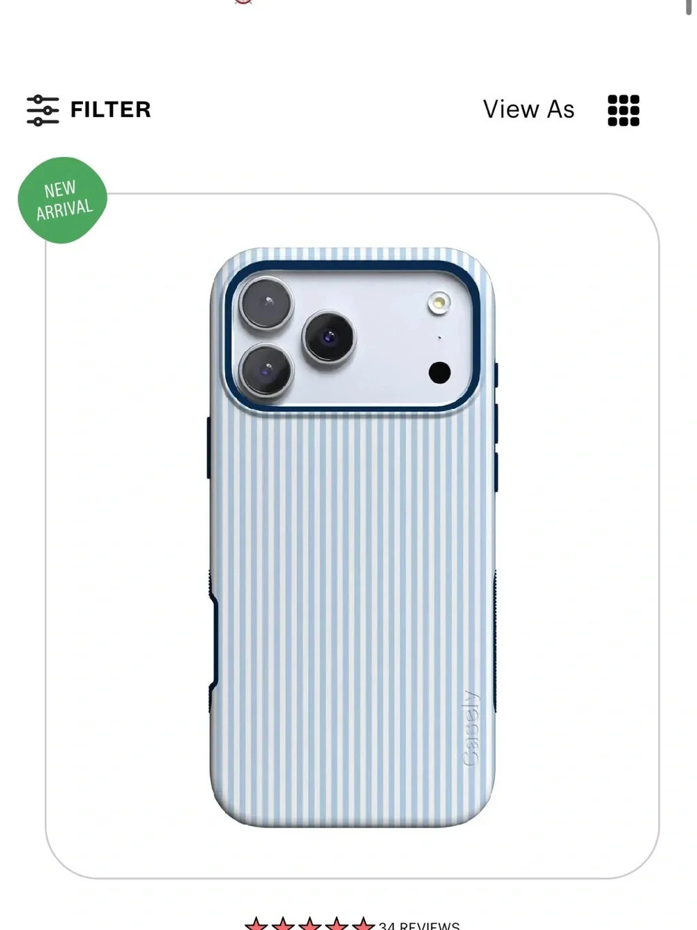 Apple Pink Polka Dot + Light Blue Pinstripe iPhone Case Duo